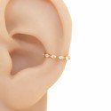 Piercing Luxo Hélix ou Conch - Argolinha Clicker em Titânio com Zircônias - 6ORE900