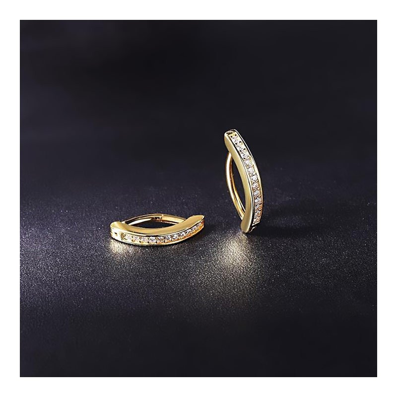 Piercing de Umbigo em Titânio - Argola com Zircônias - 1DIV158