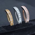 Piercing de Umbigo em Titânio - Argola com Zircônias - 1DIV158