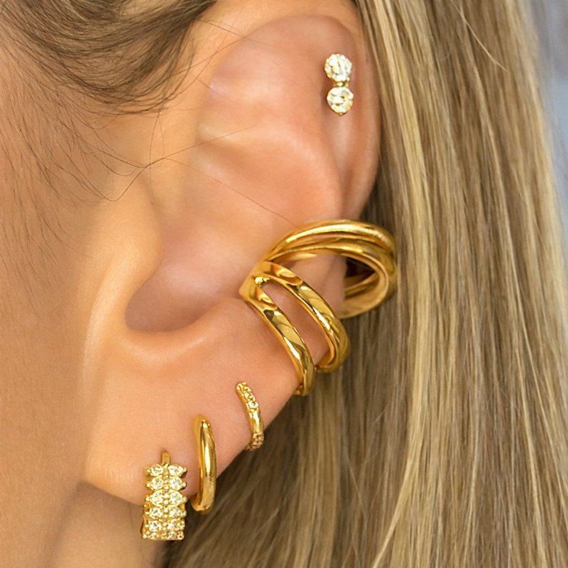 Piercing para Orelha Ear Cuff Fake Liso – Brilhe sem Furo - 6ORE1043