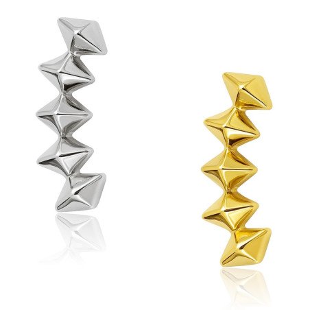 Piercing para Orelha - Labret Cluster Pirâmide em Titânio - 6ORE1068