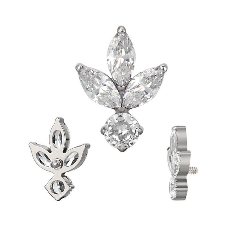 Piercing para Orelha - Labret Scarlet em Titânio - 6ORE1069