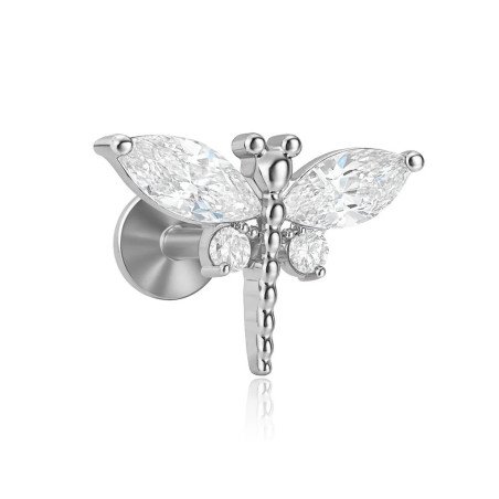 Piercing para Orelha - Labret Libélula em Titânio Deluxe - 6ORE1071