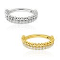 Piercing  Conch Argolinha Clicker Cravejada - 100% em Titânio - 6ORE617