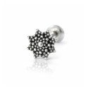 Piercing Pin Push Tragus ou Hélix - Prata - 7TRG282