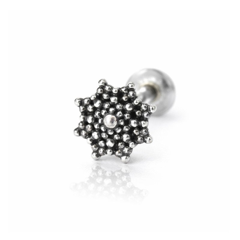 Piercing Pin Push Tragus ou Hélix - Prata - 7TRG282