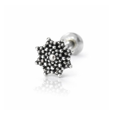 Piercing Pin Push Tragus ou Hélix - Prata - 7TRG282