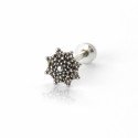 Piercing Pin Push Tragus ou Hélix - Prata - 7TRG282