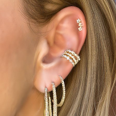 Piercing Fake Cravejado em Zircônias - 6ORE1083
