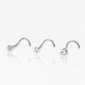 Piercing de Nariz - Dourado  - Zircônia - Aço Cirúrgico - 2NAA123