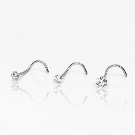Piercing de Nariz - Dourado  - Zircônia - Aço Cirúrgico - 2NAA123