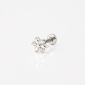 Piercing para Orelha - Flor em Prata 925 - 6ORE1091