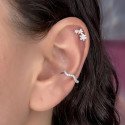 Piercing para Orelha - Cluster Flor em Prata 925 - 6ORE1090