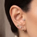Piercing para Orelha - Labret Trevo da Sorte em Titânio - 6ORE1094