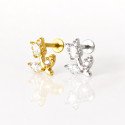 Piercing para Orelha - Labret Flor Tulipa em Aço Cirúrgico - 6ORE1095