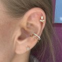 Piercing para Orelha - Labret Flor Tulipa em Aço Cirúrgico - 6ORE1095
