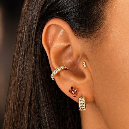 Piercing para Orelha Semi Joia Cravejada – Brilho sem Furo - 6ORE1096