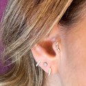 Piercing de Tragus Labret Mini Guirlanda com Zircônias  - Titânio PVD Gold - 7TRG196