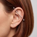 Piercing Transversal em Aço Cirúrgico com Cristais - 5TRA121