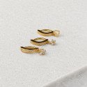 Piercing de Umbigo em Titânio com Coração com Zircônias - 1COR112