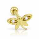 Piercing de Orelha - Libélula em Prata - 6ORE237