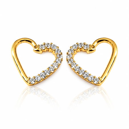Piercing de Orelha Daith Dourado com Cristais- 6ORE306