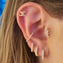 Piercing de Orelha Dourado com Raio - 6ORE328