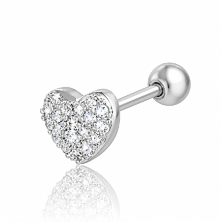Piercing para Orelha com Coração Divino - 6ORE355