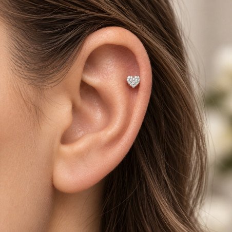 Piercing para Orelha com Coração Divino - 6ORE355