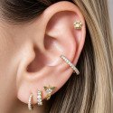 Piercing Banhado a Ouro para Orelha com Patinha - 6ORE363