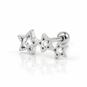 Piercing de Orelha Cluster com Estrelas - 6ORE374