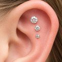 Piercing para Orelha ou Tragus - Ponto de Luz - 6ORE340