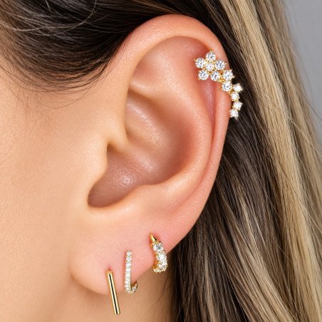 Piercing para Orelha Cluster Divino com Zircônias - Banhado a Ouro - 6ORE392
