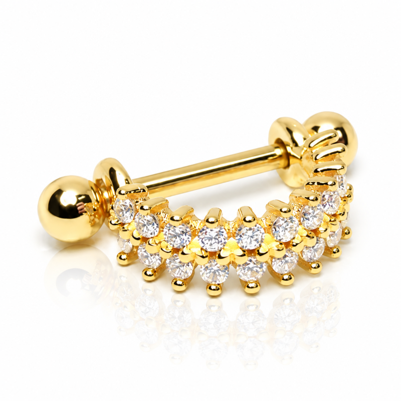 Piercing de Orelha Hélix ou Conch Dourado - 6ORE414