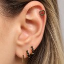 Piercing de Orelha em forma de Coração - 6ORE417
