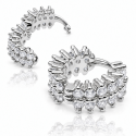Piercing de Orelha - Argola Dupla de Zircônia - 6ORE422