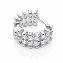Piercing de Orelha - Argola Dupla de Zircônia - 6ORE422