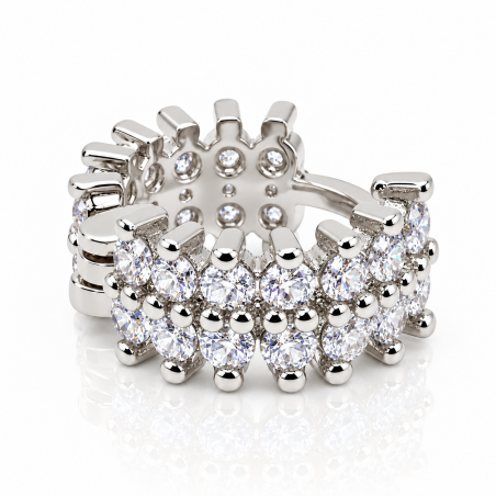 Piercing de Orelha - Argola Dupla de Zircônia - 6ORE422