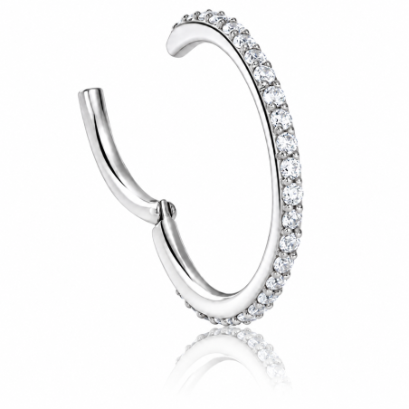 Piercing de Orelha Argolinha Conch em Aço com Swarovski - 6ORE433