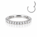 Piercing de Orelha Hélix Argolinha em Aço com Swarovski - 6ORE436