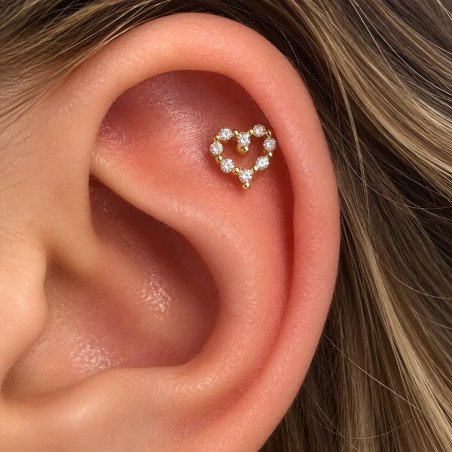 Piercing de Orelha - Coração - 6ORE443