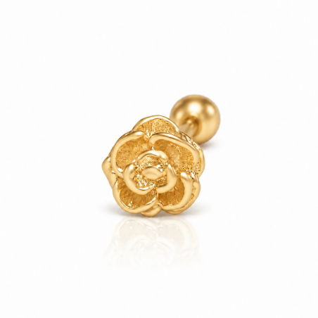 Piercing de Orelha - Rosa - Dourado - 6ORE446