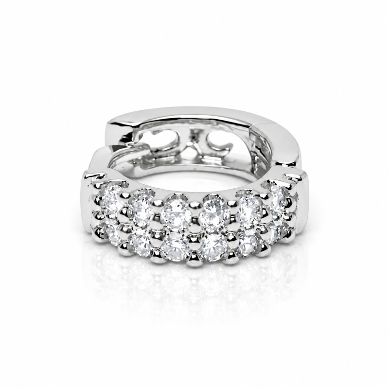 Piercing de Orelha - Argolinha com Cristais - 6ORE454