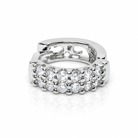 Piercing de Orelha - Argolinha com Cristais - 6ORE454