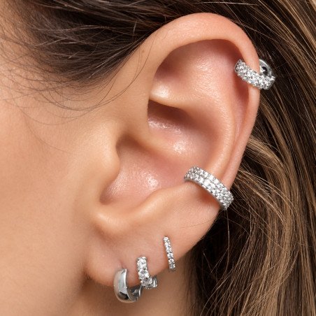 Piercing de Orelha - Argolinha com Cristais - 6ORE454