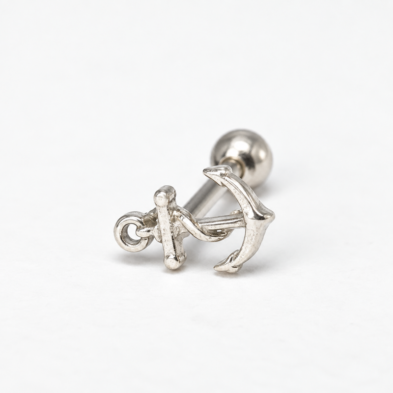 Piercing de Orelha - Náutico - Âncora - 6ORE455