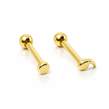 Piercing para Orelha Dourado -  Ponto ou Vírgula - Joia Blindada - 6ORE463