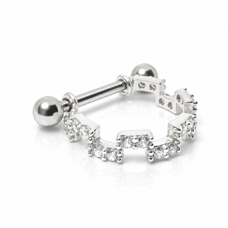 Piercing para Orelha Conch Escada com Cristais - Joia Blindada - 6ORE466