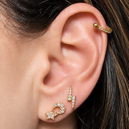 Piercing para Orelha Hélix com Cristais - Joia Blindada - 6ORE467