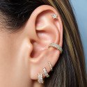 Piercing para Orelha - Hélix - Maravilhosa Estrela com Cristais - Joia Blindada - 6ORE471